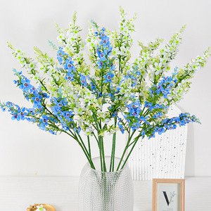 Flower Delight Flores Artificiales Azules y Blancas de Plástico de Alta Simulación, Decoración de Boda, Estilo Nórdico, Decoración del Hogar - Product Image 1