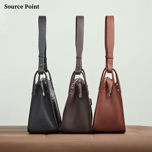 Bolso de Hombro de Cuero con Logotipo Personalizado, Bolso Tote Cuadrado de Gran Capacidad con Correa Ajustable, Bolsos de Mano - Product Image 4
