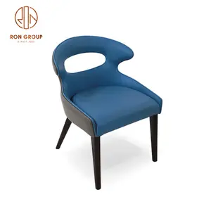 Factory direct sale high quality low price modern fashion elegant solid wood frame PU restaurant chair