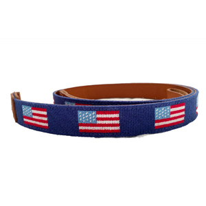 Handmade Embroidered Pink USA Flag Pet Collar Patriotic Leather for Small Dogs Daily Use Holiday Gift Needlepoint Dog Collar
