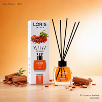 Diffuseur à bâtonnets Loris 120 ml, parfum personnalisé OEM, vente en gros, fournisseur de parfums d'ambiance