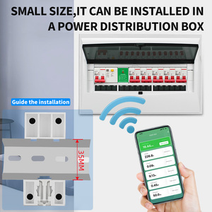 PZIOT-E01 Analyseur de puissance électrique intelligent WiFi IoT avec application Smart Life, Wattmètre AC, Ampèremètre, Compteur Kwh monophasé, Compteurs d'énergie sur rail DIN L13 - Product Image 4