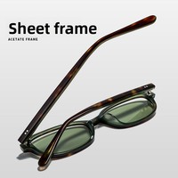 Lunettes de soleil rétro en acétate, protection UV400, anti-lumière bleue, style coréen, pour femmes, en stock