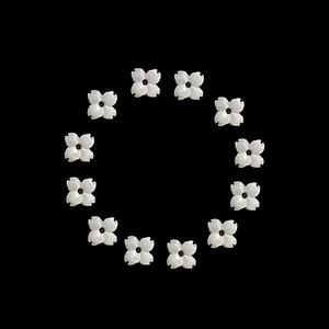 6mm bianco conchiglia perla <span class=keywords><strong>fiore</strong></span> orecchino perline corallo colorato corallo e osso per la madre di perla gioielli gioielli decorazione vestiti - Product Image 3