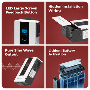 새로운 12V/220V 하이브리드 인버터, 1200W 태양광 인버터, 12V/230V 순수 정현파 태양광 인버터 - Product Image 6