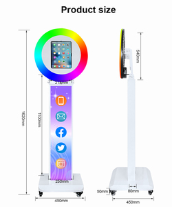Cabina de Fotos Portátil con Anillo de Luz RGB, Soporte para Logotipo Personalizado Gratuito e Impresión Instantánea, Máquina de Cabina de Fotos Universal para iPad - Product Image 3