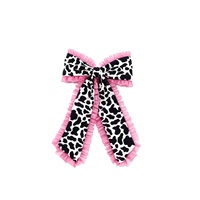 Noeuds pour cheveux pour enfants, motif vache, taille et motif personnalisés, style western, accessoires pour cheveux de filles, boutique de filles