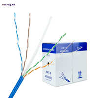 Nuevo cable de red Ethernet LAN OEM de alta velocidad MX-STAR 2026, Cat6 UTP, 4 pares, 26AWG, CCA, Cat 6, caja de 305m