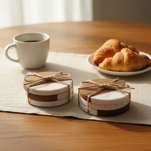 Posavasos <span class=keywords><strong>de</strong></span> Madera <span class=keywords><strong>de</strong></span> Acacia <span class=keywords><strong>de</strong></span> Diseño Único, Hexagonales, Redondos, Cuadrados, Personalizados, <span class=keywords><strong>de</strong></span> Madera y Mármol para el Hogar - Product Image 3