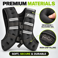 VIGFIT Soldes Exceptionnelles Gilet Lesté Rembourré 12 LB avec Sangles Avant Réglables pour Entraînement de Fitness en Salle de Sport