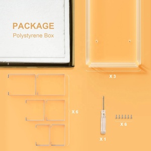 Set di 3 Supporti <span class=keywords><strong>per</strong></span> Cupcake in Acrilico Trasparente con Gambe in Ferro <span class=keywords><strong>per</strong></span> Tavolo Dessert e Candy Bar di Compleanno - Product Image 2