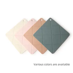 New Arrival Custom Silicone Kitchen Hot Pot Cup Heat Resistant Insulated Table Trivet Mat For Dinner Tab