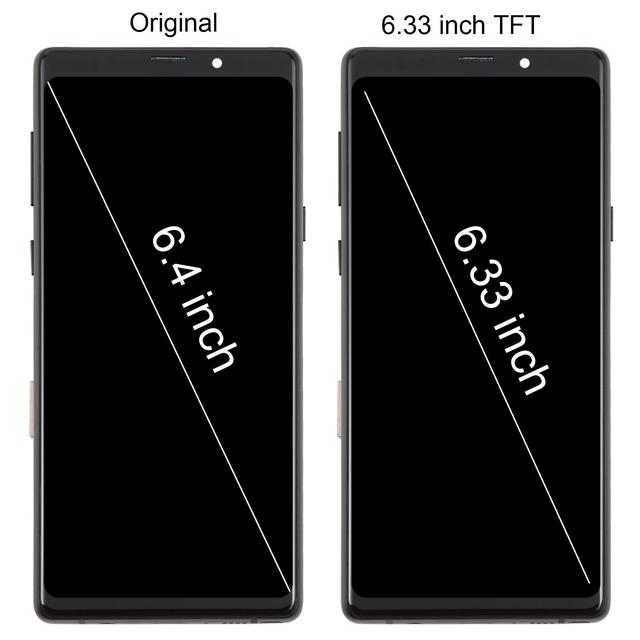 Mobile Phone LCD Display for Samsung Galaxy Note9 SM-N960F 6.33 Inch TFT LCD Screen Digitizer Full Assembly with Frame