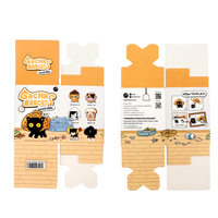 Boîte d'emballage en papier PDQ personnalisée avec fermeture éclair, surface mate, écologique, pour jouets, présentoir mystère