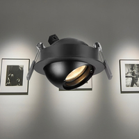 Projecteur LED COB en aluminium moderne et zoomable, CRI 95, dimmable, pour supermarchés, couloirs, hôtels, trottoirs, chemins et œuvres d'art
