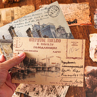 Lot de 30 cartes postales personnalisées style journal ancien, estampillées argent, pour scrapbooking décoratif