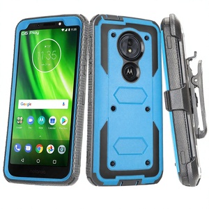 เคสโทรศัพท์กันกระแทก MOTO <span class=keywords><strong>G6</strong></span> PLAY Armor Design 3-in-1 สำหรับ Motorola MOTO <span class=keywords><strong>G6</strong></span> พร้อมผิวสัมผัสแบบขัดเงา มีสินค้าในสต็อก - Product Image 1