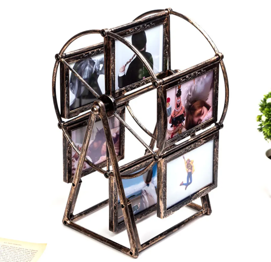 Manufacture Plastic Photo Frames Children Home Photo Detachable Rotating Picture Frame
