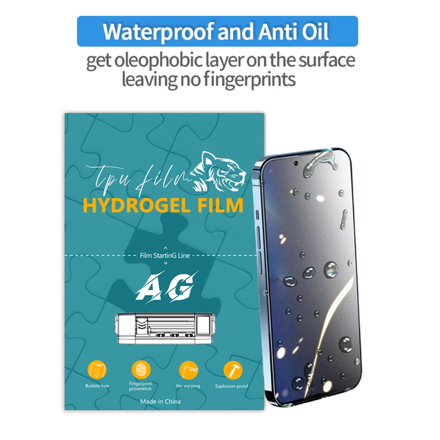 Hot Selling Soft TPU 3D Hydrogel Matte Anti-Glare Anti-Fingerprint Full Coverage Screen Protector for IQOO Mobile Phone GPS Use