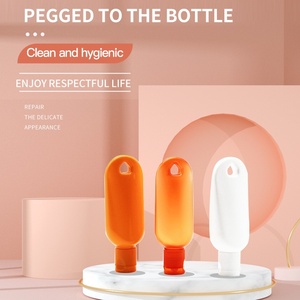 Tùy Chỉnh Mini Nhỏ <span class=keywords><strong>HDPE</strong></span> Mỹ Phẩm Chai Nhựa 30Ml 50Ml Du Lịch Container Bơm Phun Nước Rửa Tay Keychain Móc - Product Image 5