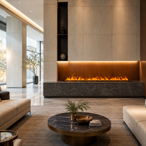 <span class=keywords><strong>Chimenea</strong></span> Eléctrica de Estilo Contemporáneo, Inserto de <span class=keywords><strong>Chimenea</strong></span> con Llama Realista LED, Vapor de Agua, <span class=keywords><strong>Chimenea</strong></span> 3D de 1m para el Hogar - Product Image 2