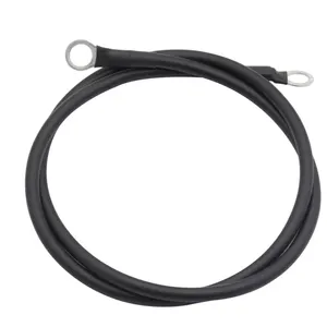 Amomd Custom 85cm Black DC Solar Electric Wire Cable 8 AWG Stranded with Terminal Ring PVC Insulated for Power Application