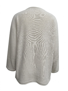 <b>Women</b> Recycled Cotton Blend Ribbed Knit Sweater V Neck Long Sleeve Pullover Solid Color Casual <b>Winter</b> <b>Top</b> - Product Image 3