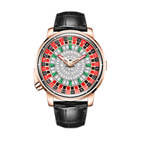 Montre mécanique automatique de luxe pour homme Roulette Gaming Plate, cadran incrusté de diamants rouges, étanche, numérique, à squelette