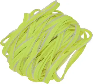 Accessori per tubazioni riflettenti giallo fluorescente cucire su abbigliamento tessuto riflettente di molti colori