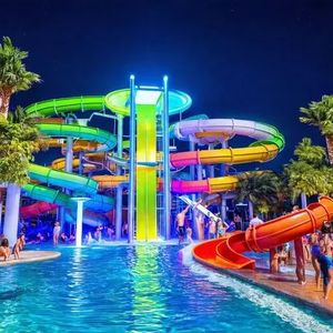 Lớn nước chơi thiết bị ngoài trời trẻ em trượt nước cho hồ bơi thương mại nhảy lâu đài cho sử dụng thương mại - Product Image 1