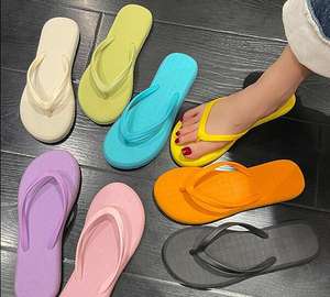 S09 all'ingrosso via mare spedizione moda pantofole a forma di V solid lacci delle scarpe per uomo <span class=keywords><strong>donna</strong></span> summer beach slipper flip flop - Product Image 2