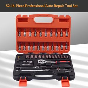 Juego de Llaves de Tubo de Gran Tamaño, 46 Piezas, de Acero al Cromo Vanadio, Kit de Herramientas para Reparación de Automóviles, Modelo 1107 - Product Image 2