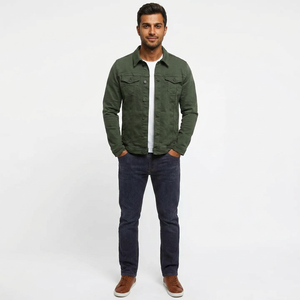 Veste d'hiver personnalisée pour hommes veste en jean décolorée par le soleil streetwear vintage patchwork lavage à l'acide mode OEM en vrac vente en gros - Product Image 1