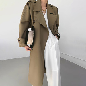 Cappotto Trench Doppiopetto di Media Lunghezza Personalizzato Jancoco, Elegante <span class=keywords><strong>Soprabito</strong></span> con Cintura per <span class=keywords><strong>Donna</strong></span>, <span class=keywords><strong>Primavera</strong></span>-Autunno - Product Image 2