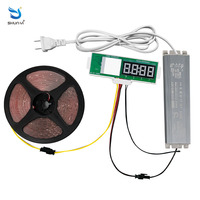 Interrupteur tactile inductif DC12V 5A 60W pour lumières Led avec affichage du temps et de la température capteur tactile gradateur en continu