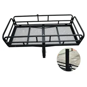 Alta Capacidade SUV Carro Traseiro Bagagem Rack Dobrável Engate Mount Cargo Carrier Basket