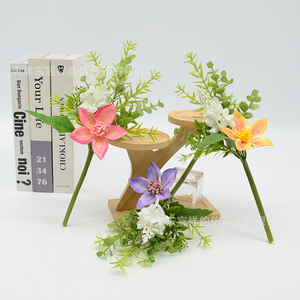 Bouquet de fleurs artificielles en soie Dongchen Crafts, 30 cm-100 cm, décorations de centre de table de mariage nouées à la main - Product Image 3