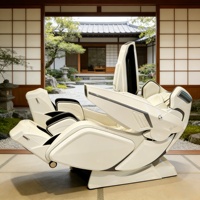Fauteuil de massage intelligent de luxe 2026 4D SL à gravité zéro, chauffant, avec rouleaux Shiatsu et fonction inclinable, en cuir PU