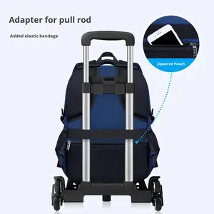 2025 nueva mochila de estudiante de moda de gran capacidad para Primaria <span class=keywords><strong>Junior</strong></span> High School poliéster grado 3-6-9 sólido para mayores - Product Image 4