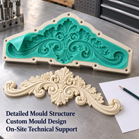 Moulure décorative de porte en résine Tietuo + noyau en silicone PU C296-G3, grain de bois naturel, usine chinoise, faible MOQ