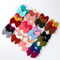 Lot de 3 Bandeaux Élastiques Mignons pour Bébé Fille, Nœuds pour Cheveux, Bandeaux en Nylon Doux pour Nouveau-né, Turbans Cadeaux