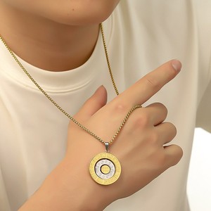 YWXS, venta al por mayor, acero inoxidable, marca Fortune, doce signos del zodiaco chino, nueve palacios, ocho trigramas, collares colgantes - Product Image 6