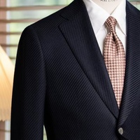 Blazer en laine texturée bleu marine respirant pour homme, coupe ajustée italienne LP Softine, simple boutonnage, veste de costume de luxe décontractée pour affaires