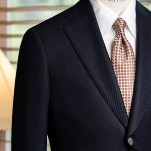 Blazer de Lana Texturizada Azul Marino para Hombre, Transpirable, Corte Slim Fit Italiano <span class=keywords><strong>LP</strong></span> Softine, Cierre de un Botón, Traje Casual de Negocios de Lujo - Product Image 4