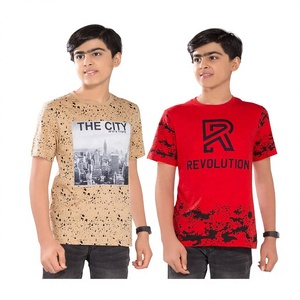 Camiseta de Verano para Niños, Transpirable, Ecológica, Informal, con Estampado Animal, de Algodón Jersey, de Manga Corta - Product Image 1