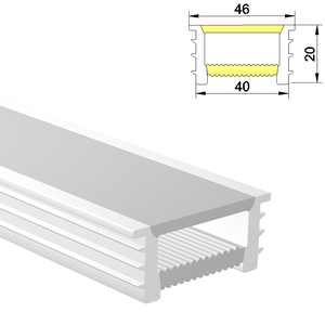 4020 chứng nhận chất lượng cao minh bạch uốn cong và linh hoạt Silicone cao su Bìa Ống hồ sơ cho LED dải ánh sáng - Product Image 1