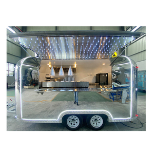 Remorque mobile DOT With CE pour bar à café, thé au lait, bière, food truck vintage personnalisé, <span class=keywords><strong>grand</strong></span> food truck en acier inoxydable - Product Image 3