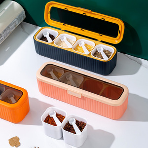 Home <b>Kitchen</b> Moisture-Proof Seasoning Box with Plastic Lid Four-in-One Separated Seasoning for Home Use Four-in-Onesealed - Product Image 4