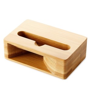 Wooden Phone <b>Stand</b> Amplifier Base For Desktop Music Playback And Live Streaming - Product Image 3