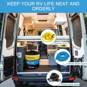 Sac de rangement professionnel tout-en-un pour camping-car, robuste, étanche, pour tuyaux d'égout, d'eau potable et cordons électriques - Product Image 6